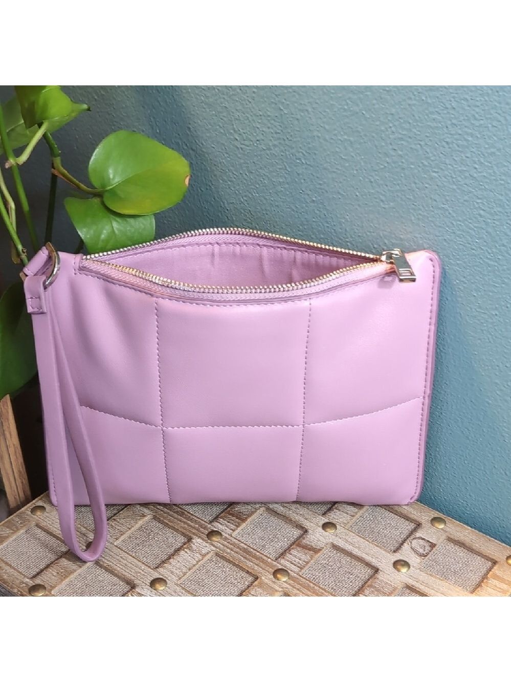 Lavender Padded Wristlet Clutch By A New Day